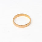 Antique Wedding Band - Edwardian 18k Rosy Yellow Gold Unadorned Plain Simple Classic - Circa 1900s Size 10 1/4 Stacking Unisex Fine Jewelry