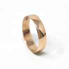 Dated 1891 Band - Victorian 18k Rose Gold Engraved Initials Letters Date Ring - Antique Size 8 1/2 Wedding Statement Unisex Fine Jewelry