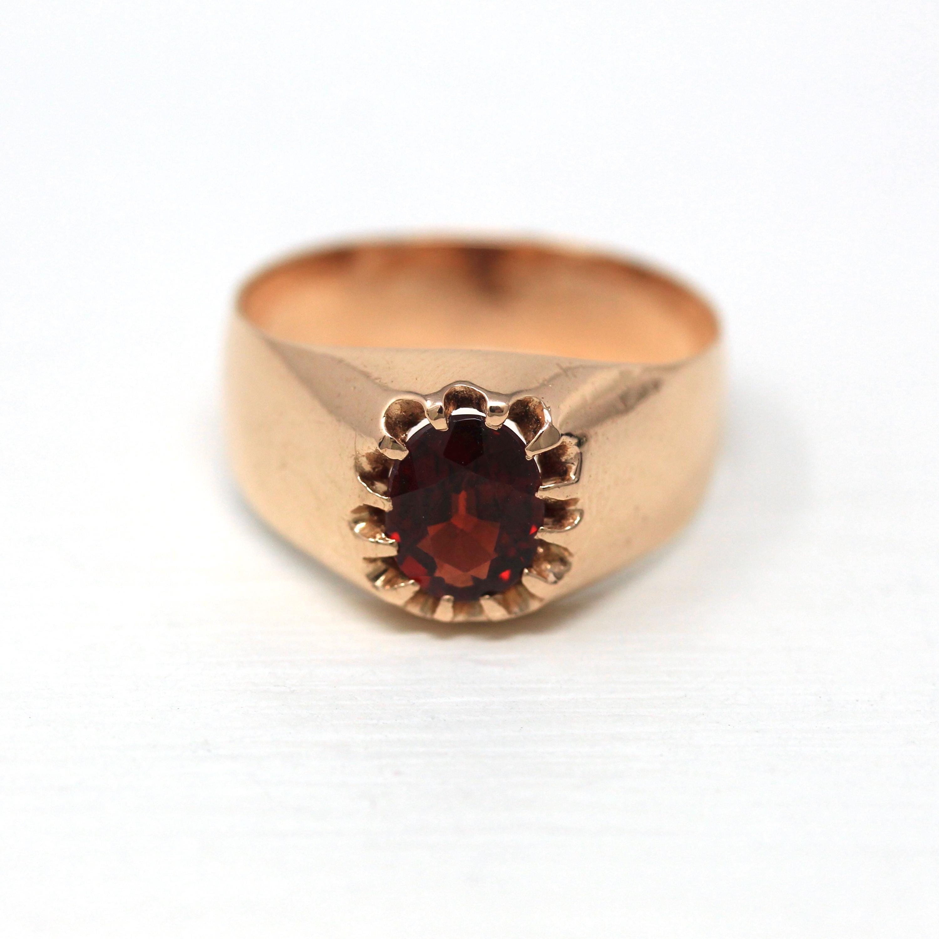 2024 Antique 10k Rose Gold Birthstone Ring