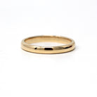 Gold Ring Band - Edwardian Era 14k Yellow Gold Unadorned Plain JR Wood Stacking - Circa 1910s Size 8 Wedding Ring Unisex Fine Jewelry