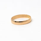 Antique Wedding Band - Edwardian 18k Rosy Yellow Gold Unadorned Plain Simple Classic - Circa 1900s Size 10 1/4 Stacking Unisex Fine Jewelry