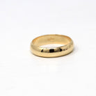 Antique Wedding Band - Edwardian 14k Yellow Gold Unadorned 5 mm Men's Ring - Vintage Early 1900s Size 9 3/4 Unisex Wedding Statement Jewelry