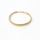 Modern Wedding Band - Estate 14k Yellow Gold Circular Minimalist Stacking Ring - Circa 2000's Era Size 9 1/4 Classic Unisex Fine Jewelry