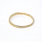 Modern Wedding Band - Estate 14k Yellow Gold Circular Minimalist Stacking Ring - Circa 2000's Era Size 9 1/4 Classic Unisex Fine Jewelry