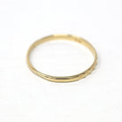 Modern Wedding Band - Estate 14k Yellow Gold Circular Minimalist Stacking Ring - Circa 2000's Era Size 9 1/4 Classic Unisex Fine Jewelry