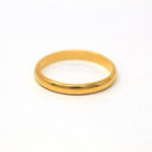 Vintage 24k Gold Band - Retro Dated High Karat Yellow Gold Unadorned Ring - Vintage 1940s Era Size 9 1/4 Unisex Wedding Fine 3 mm Jewelry