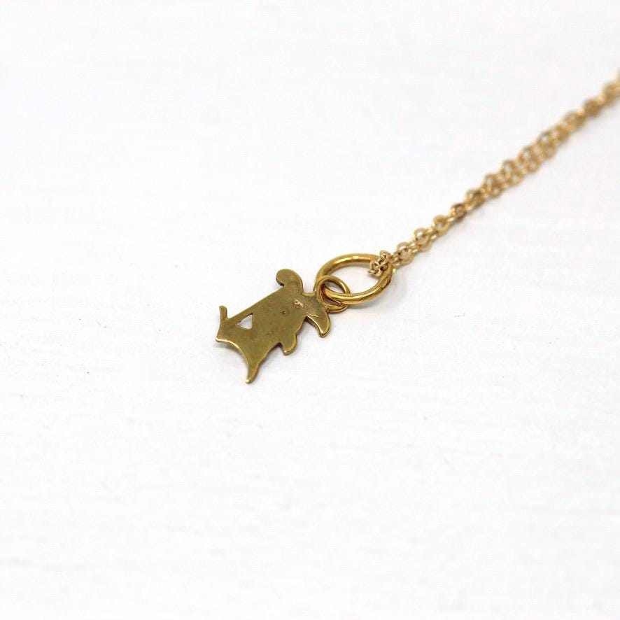 Letter "L" Charm - Art Deco Gold Filled Initial Old English Style Pendant Necklace - Vintage Circa 1930s Era Personalized 30s Jewelry