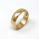 Dated 1870 Band - Victorian 18k Yellow Gold Engraved "G.I.F. to L.E.M. Sept. 7" 1870." Ring - Antique Size 5 Unisex Wedding Fine Jewelry