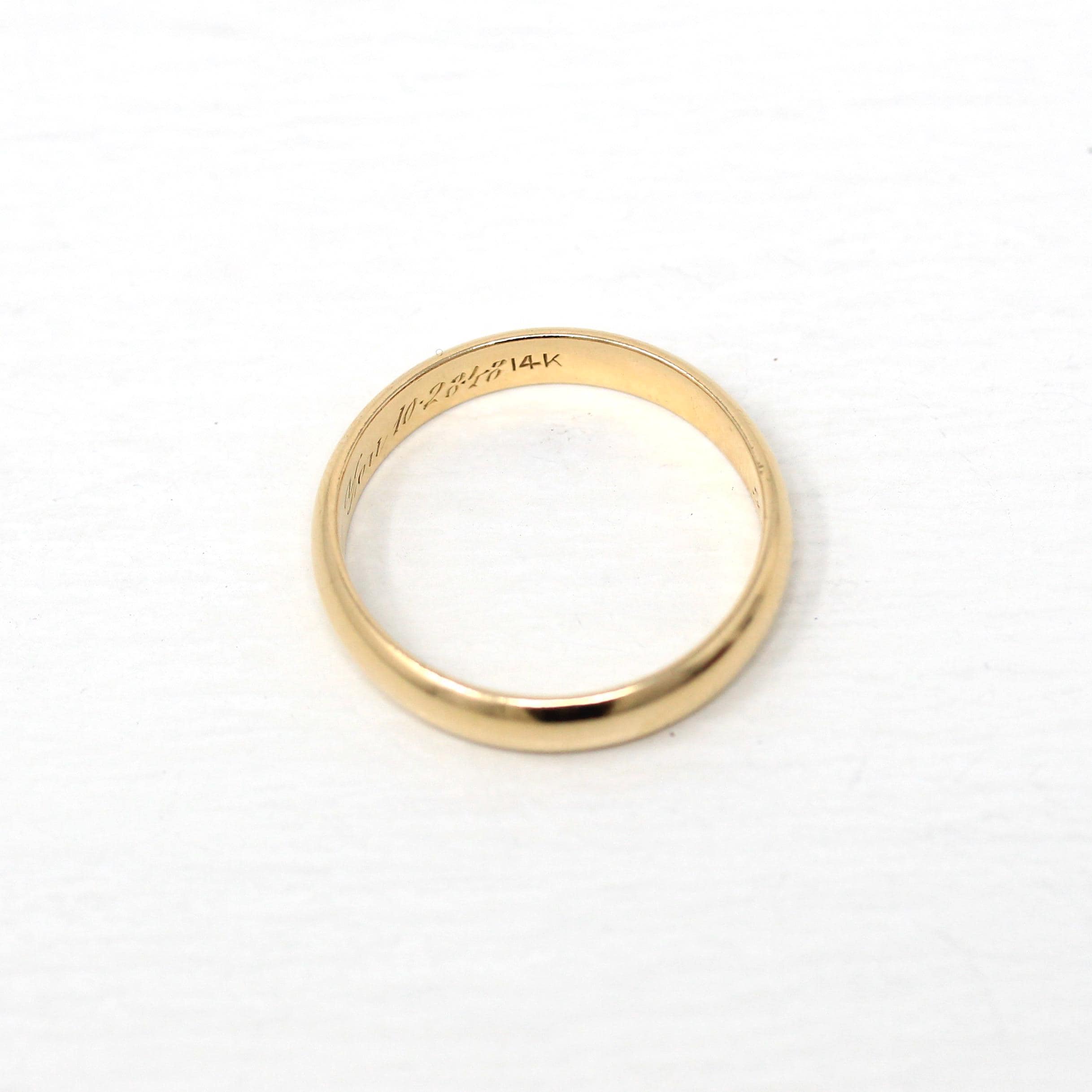 Classic Yellow Gold 14k Plain Oval Top store Band