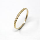 Modern Wedding Band - Estate 14k Yellow Gold Circular Minimalist Stacking Ring - Circa 2000's Era Size 9 1/4 Classic Unisex Fine Jewelry