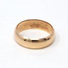 Antique Wedding Band - Edwardian 18k Rose Gold Engraved "B.C. to K.O.C." Ring - Circa 1900s Era Size 10 Stacking Unisex Fine Men's Jewelry