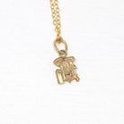 Letter "R" Charm - Art Deco 10k & 14k Gold Initial Old English Style Pendant Necklace - Vintage Circa 1930s Single Letter Fine Jewelry