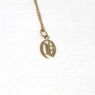 Letter "O" Charm - Art Deco 10k & 14k Gold Initial Old English Style Pendant Necklace - Vintage Circa 1930s Ostby Barton Fine Jewelry