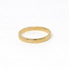 Dated 1974 Band - Retro 14k Yellow Gold Engraved "DS-VK 8-24-74" Ring - Vintage Circa 1970s Era Size 6 1/2 Stacking Fine Wedding 70s Jewelry