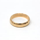 Dated 1915 Band - Edwardian 18k Yellow Gold Engraved "Ly to Mouyo 16.9.15" Ring - Antique Size 5 3/4 Unisex Style Wedding Fine Jewelry