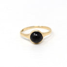 Antique Garnet Ring - Edwardian Early 1900s 14k Yellow Gold Genuine Garnet Cabochon - Vintage Size 2 Red 6 mm Gemstone Fine Jewelry