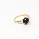 Antique Garnet Ring - Edwardian Early 1900s 14k Yellow Gold Genuine Garnet Cabochon - Vintage Size 2 Red 6 mm Gemstone Fine Jewelry