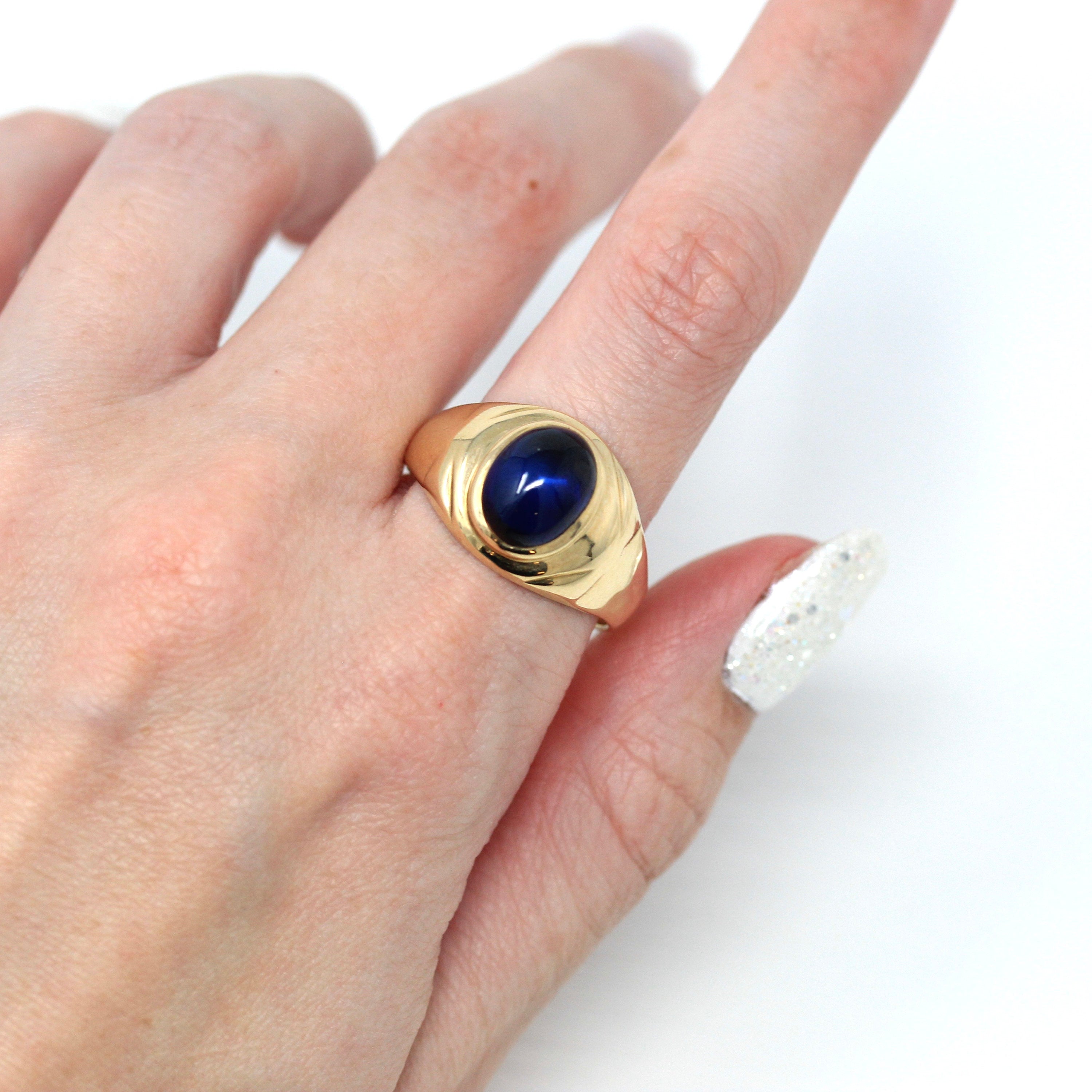 Sapphire 10k sale gold ring