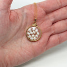 Baroque Pearl Shaker Locket - Handcrafted 14k Gold Filled Lucite Pendant Necklace Charm - June Birthstone Coin Bezel Nickel Sized Jewelry