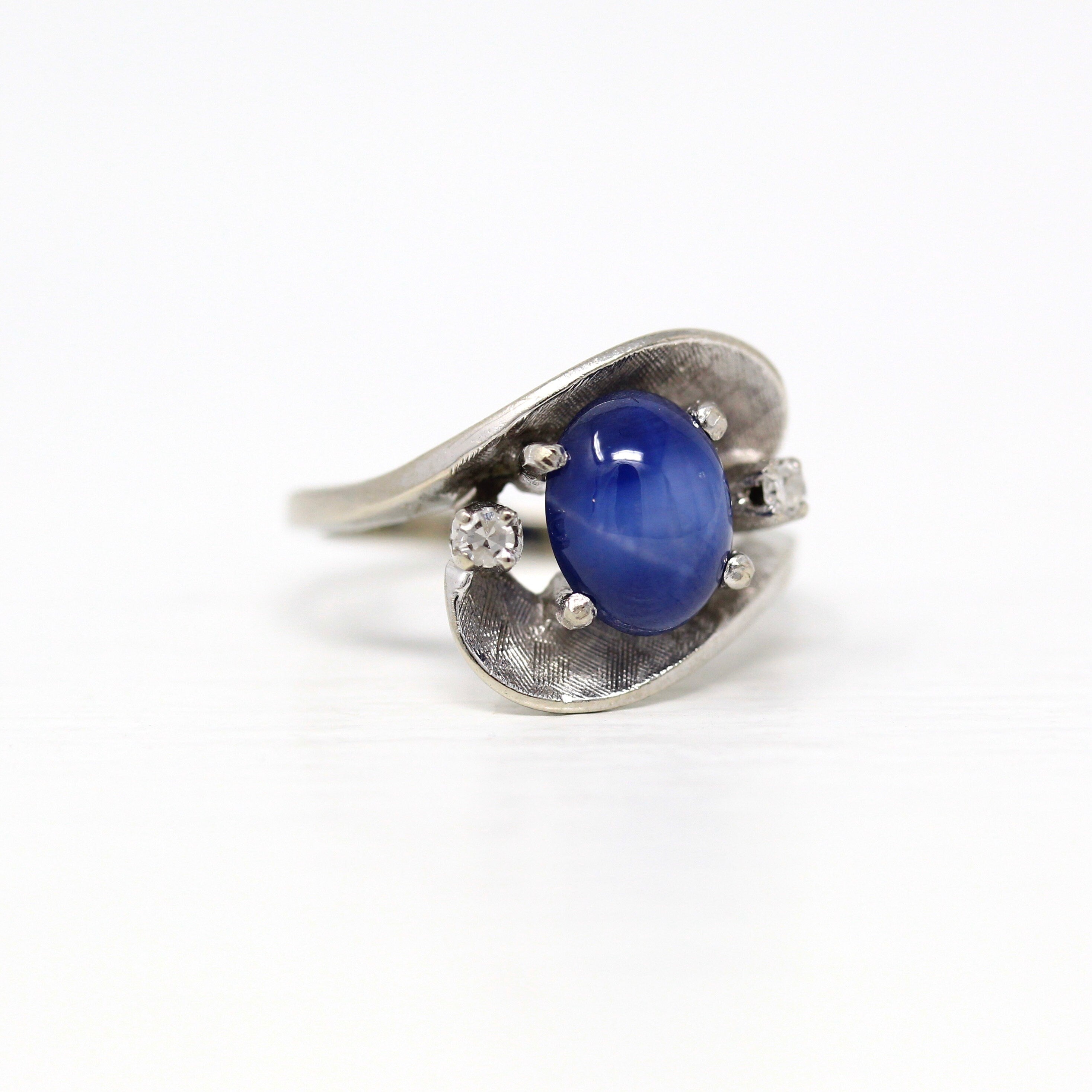 White Sapphire and Blue Spinel Ring – Dezso Sara Beltran