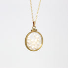 Baroque Pearl Shaker Locket - Handcrafted 14k Gold Filled Lucite Pendant Necklace Charm - June Birthstone Coin Bezel Nickel Sized Jewelry