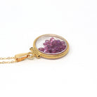 Ruby Shaker Locket - Handcrafted 14k Gold Filled Brand New Pendant Necklace - Genuine 2.5 CTW Reddish Pink Gemstones July Birthstone Jewelry